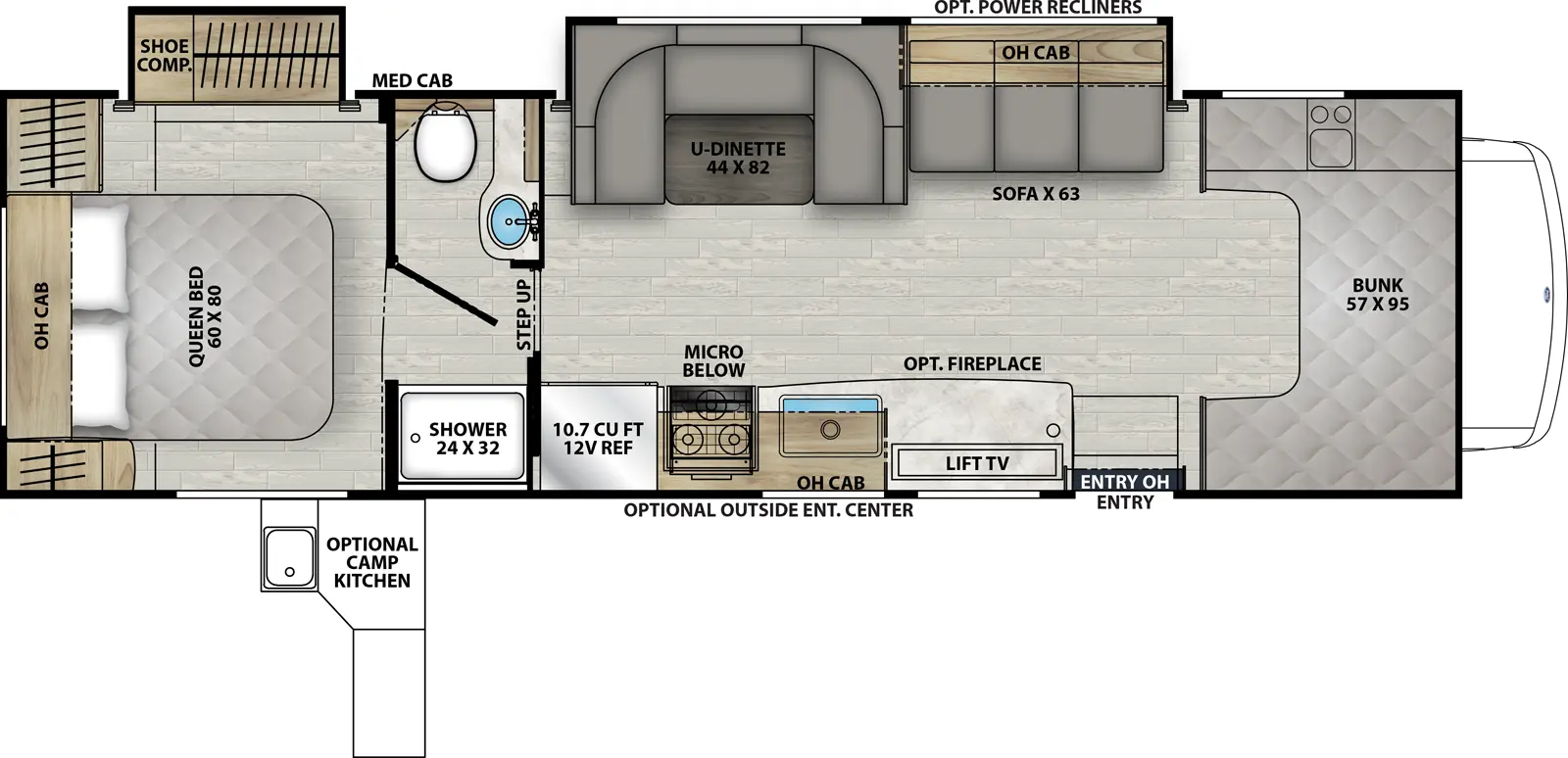 Leprechaun 319MB - Ford 450 Floorplan